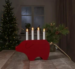 Julbelysning|Jotex Ljusstake Gry Höjd 28 Cm Red