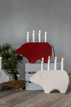 Julbelysning|Jotex Ljusstake Gry Höjd 28 Cm Red