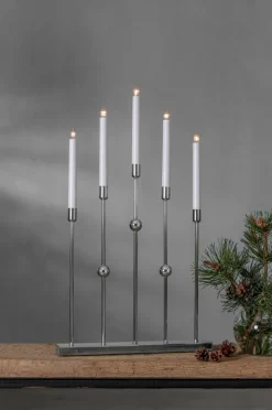Julbelysning|Jotex Ljusstake Gustavo Höjd 64 Cm Chrome
