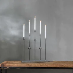 Julbelysning|Jotex Ljusstake Gustavo Höjd 64 Cm Chrome