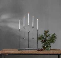 Julbelysning|Jotex Ljusstake Gustavo Höjd 64 Cm Chrome