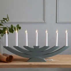 Julbelysning|Jotex Ljusstake Navida Grey