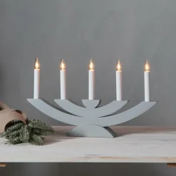 Julbelysning|Jotex Ljusstake Navida 24cm Grå