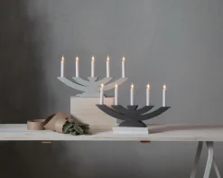 Julbelysning|Jotex Ljusstake Navida 24cm Grå