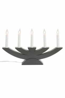 Julbelysning|Jotex Ljusstake Navida 24cm Grafitgrå