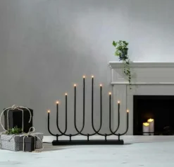Julbelysning|Jotex Ljusstake Novum Höjd 39 Cm Svart