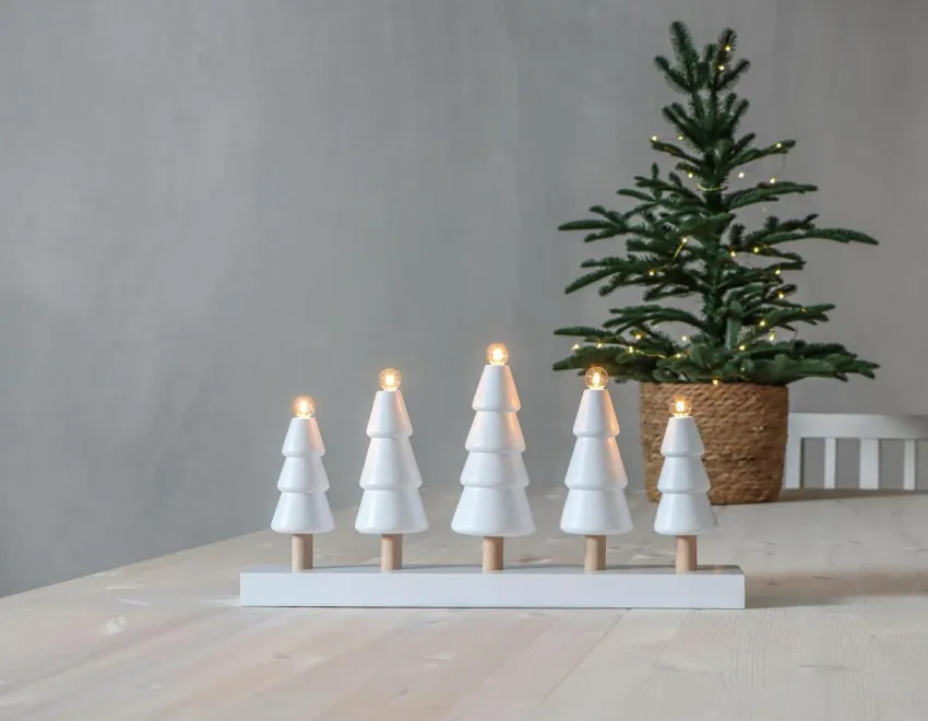 Julbelysning|Jotex Ljusstake SKOG White