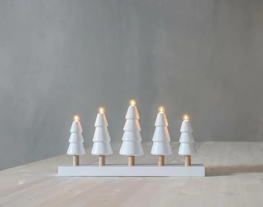 Julbelysning|Jotex Ljusstake SKOG White