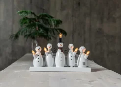 Julbelysning|Jotex Ljusstake Snowman 21cm Vit
