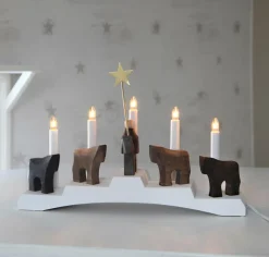 Julbelysning|Jotex Ljusstake Staffans Fålar Vit