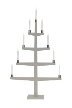 Julbelysning|Jotex Ljusstake Tall 9 Ljuskällor Beige
