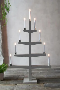 Julbelysning|Jotex Ljusstake Tall 9 Ljuskällor Beige