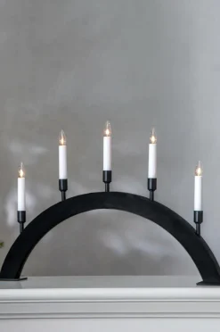Julbelysning|Jotex Ljusstake Vind Höjd 38 Cm Black
