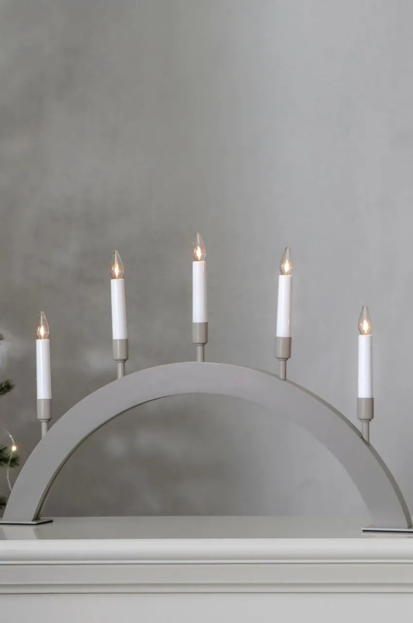 Julbelysning|Jotex Ljusstake Vind Höjd 38 Cm Beige
