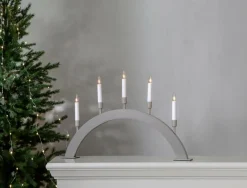 Julbelysning|Jotex Ljusstake Vind Höjd 38 Cm Beige