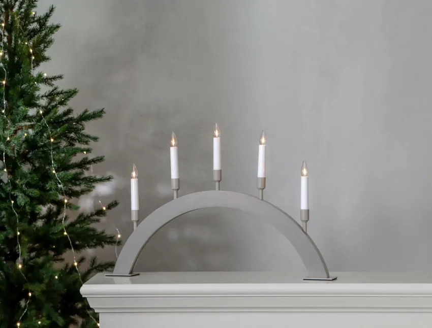 Julbelysning|Jotex Ljusstake Vind Höjd 38 Cm Beige