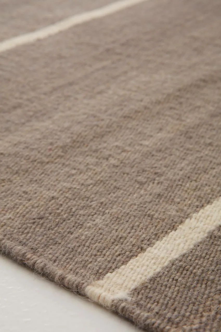 Ullmattor|Jotex LORI STRIPE 01 Ullmatta 200x300 Cm Grå/naturvit