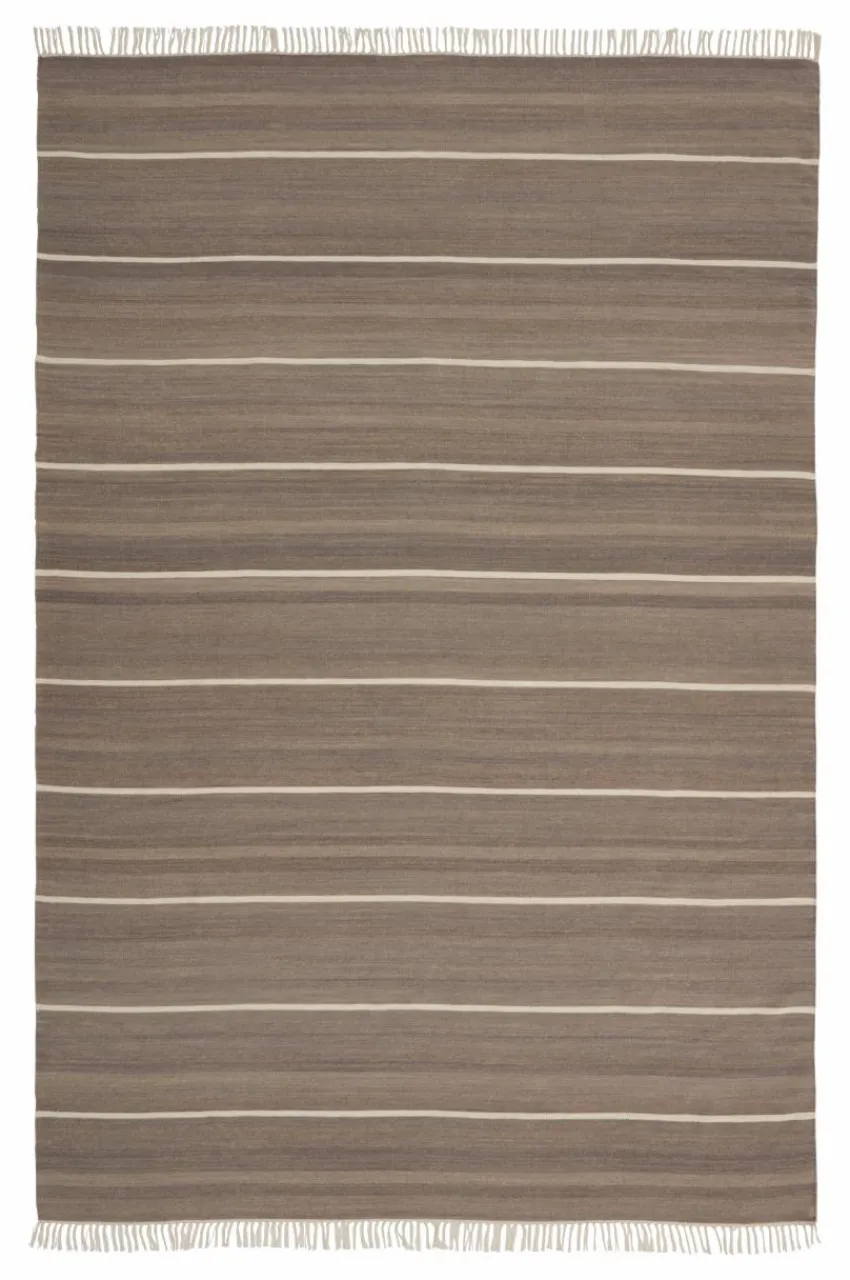 Ullmattor|Jotex LORI STRIPE 01 Ullmatta 200x300 Cm Grå/naturvit