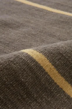Ullmattor|Jotex LORI STRIPE 02 Ullmatta 200x300 Cm Mörkgrå/gul