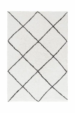 Badrumsmattor|Badrumsmattor|Jotex LOVI Badrumsmatta Naturvit/svart