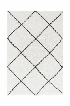 Badrumsmattor|Badrumsmattor|Jotex LOVI Badrumsmatta Naturvit/svart