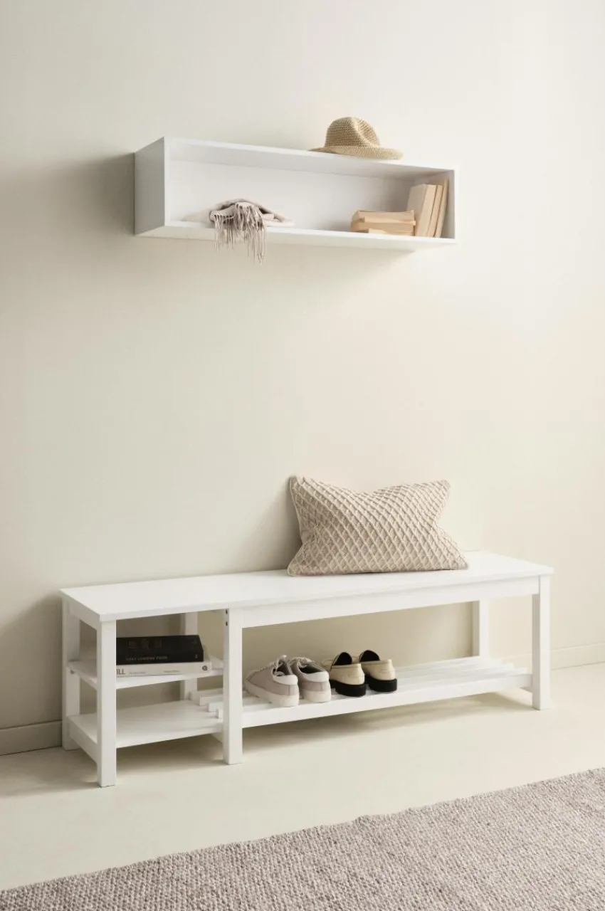 Hallmöbler|Jotex LUEVEN Bänk/skohylla 150 Cm Vit