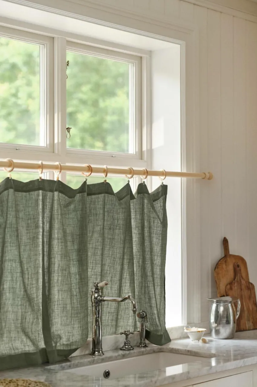 Gardinkappor|Jotex LUNI Cafégardin Mörkgrön