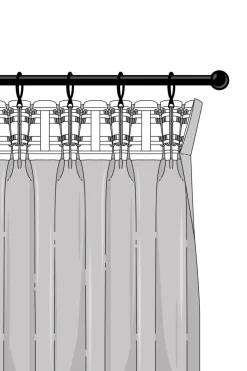 Multifunktionsgardiner|Jotex LUNI Multifunktionsgardin 2-pack Mörkgrön