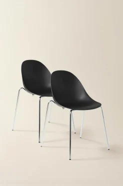 Stolar|Jotex LUNNARP Stol 2-pack Svart/krom