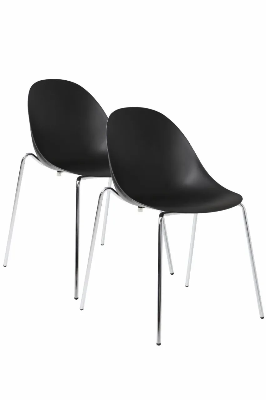 Stolar|Jotex LUNNARP Stol 2-pack Svart/krom
