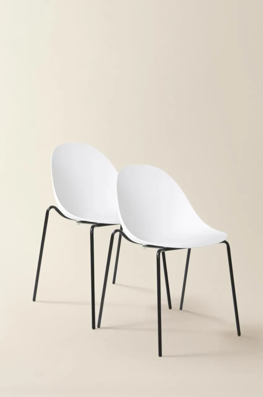 Stolar|Jotex LUNNARP Stol 2-pack Vit/svart