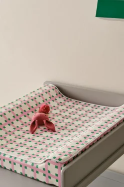 Barnsängkläder|Jotex LUTZ Skötbädd Rosa/grön