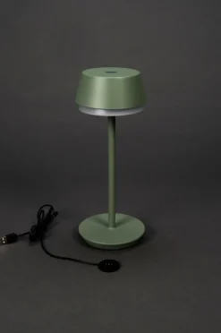 Utebelysning|Utebelysning|Jotex LYON Bordslampa Uppladdningsbar Utomhus Grön/Grå