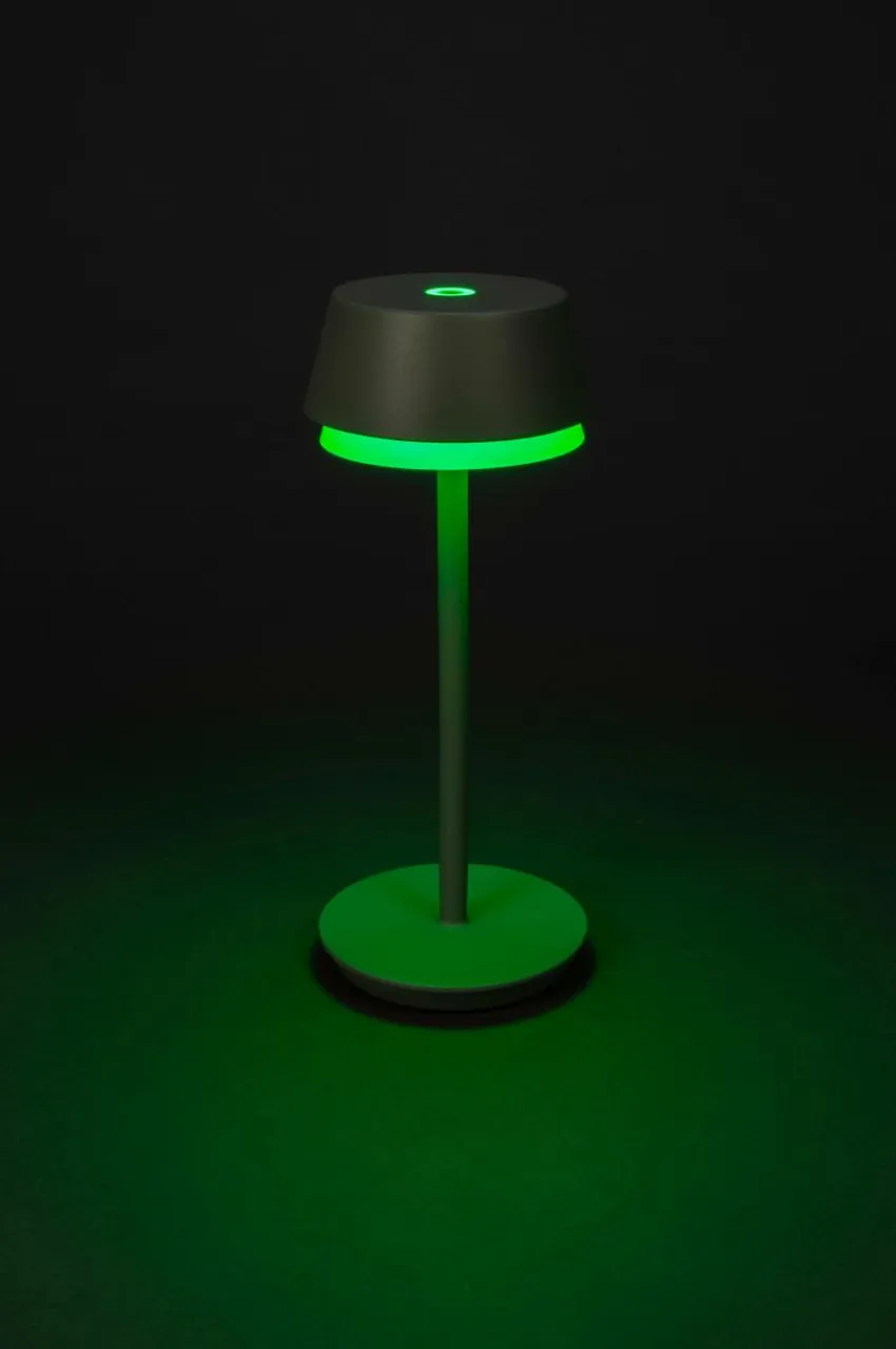 Utebelysning|Utebelysning|Jotex LYON Bordslampa Uppladdningsbar Utomhus Grön/Grå