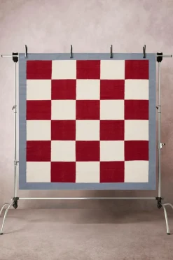 Ullmattor|Jotex MABLY Ullmatta 250x250 Cm Röd/beige/blågrå
