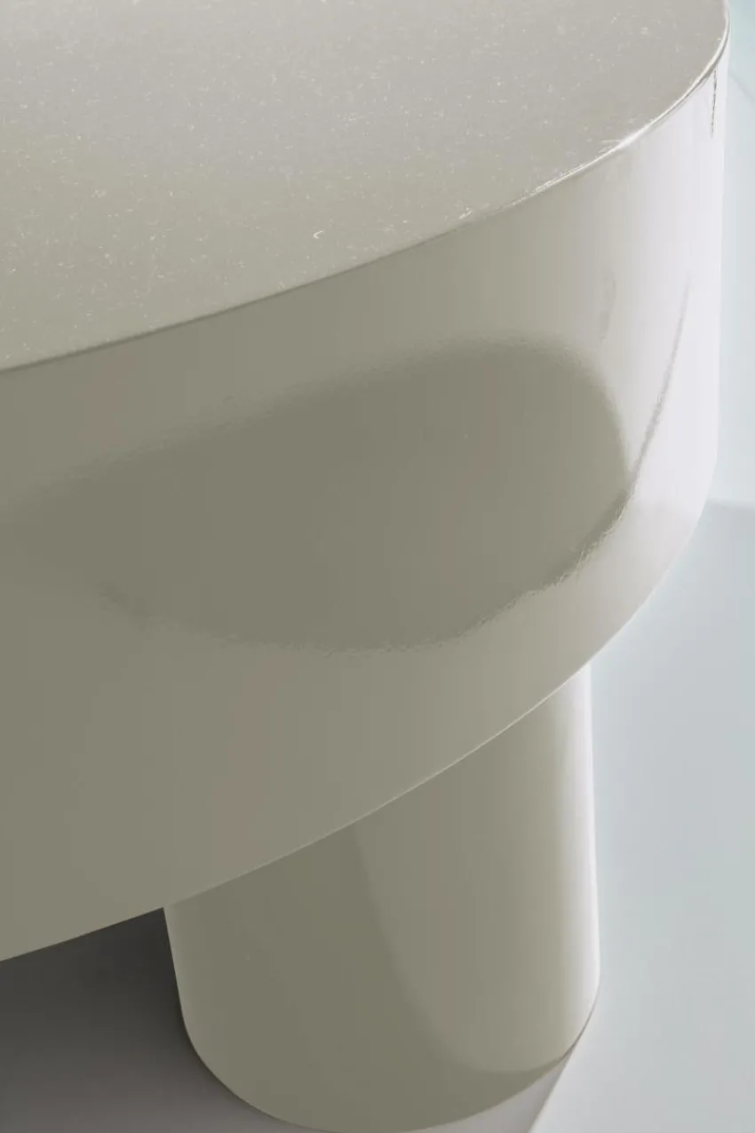 Bord|Jotex MALARO GLOSSY Runt Soffbord ø 90 Cm Grå
