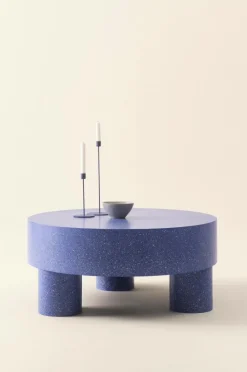 Bord|Jotex MALARO Soffbord ø 90 Cm Blå terazzo