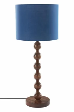 Bordslampor|Jotex MALIA Bordslampa Valnötsbrun/blå