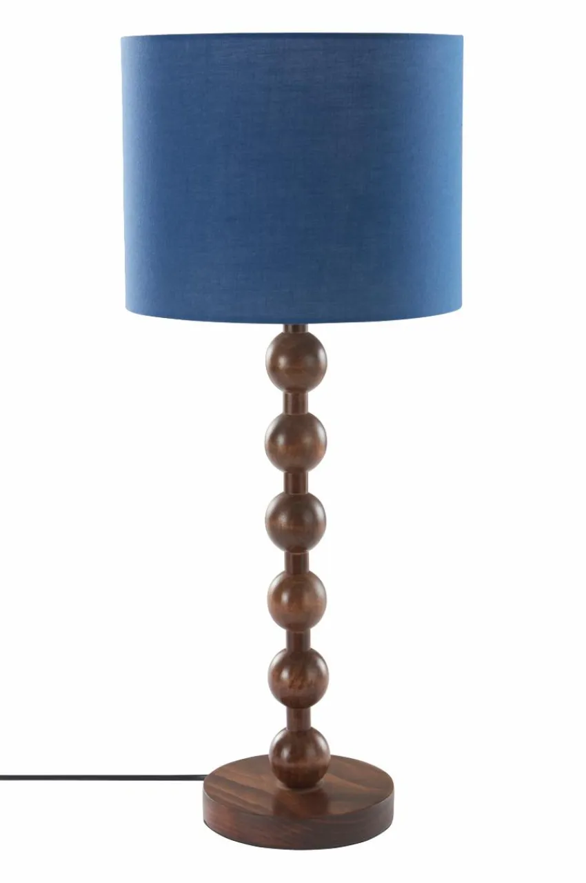 Bordslampor|Jotex MALIA Bordslampa Valnötsbrun/blå