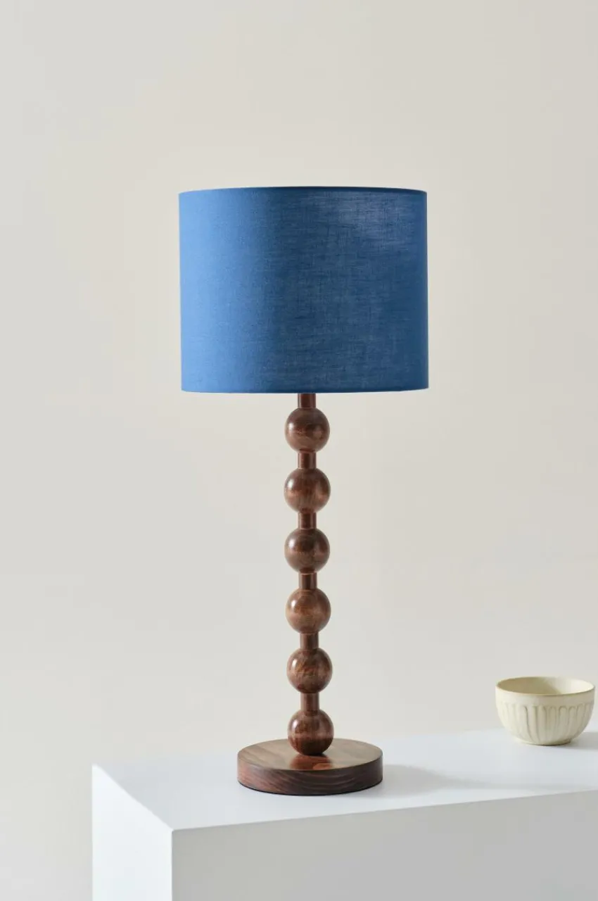 Bordslampor|Jotex MALIA Bordslampa Valnötsbrun/blå