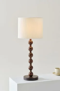 Bordslampor|Jotex MALIA Bordslampa Valnötsbrun/vit