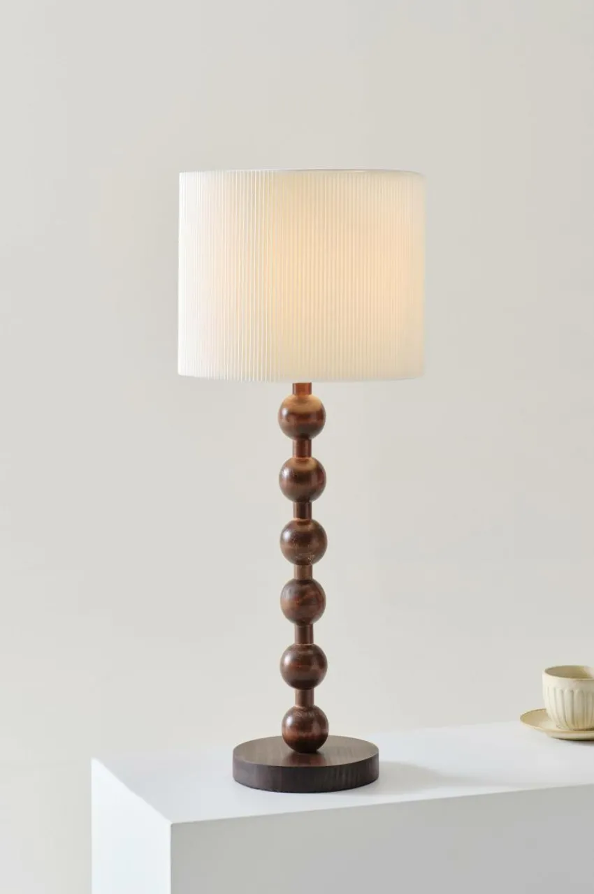 Bordslampor|Jotex MALIA Bordslampa Valnötsbrun/vit