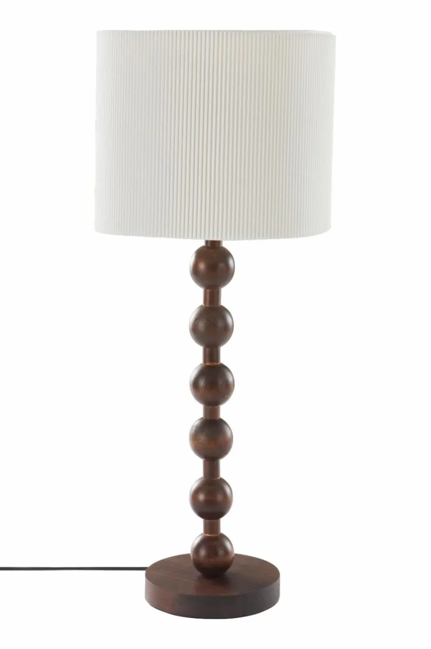 Bordslampor|Jotex MALIA Bordslampa Valnötsbrun/vit
