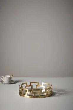 Brickor & Serveringsfat|Jotex MALLIS Bricka - Liten ø 30,5 Cm Guld