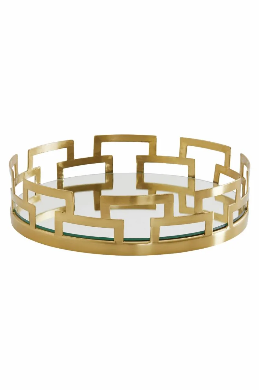 Brickor & Serveringsfat|Jotex MALLIS Bricka - Liten ø 30,5 Cm Guld