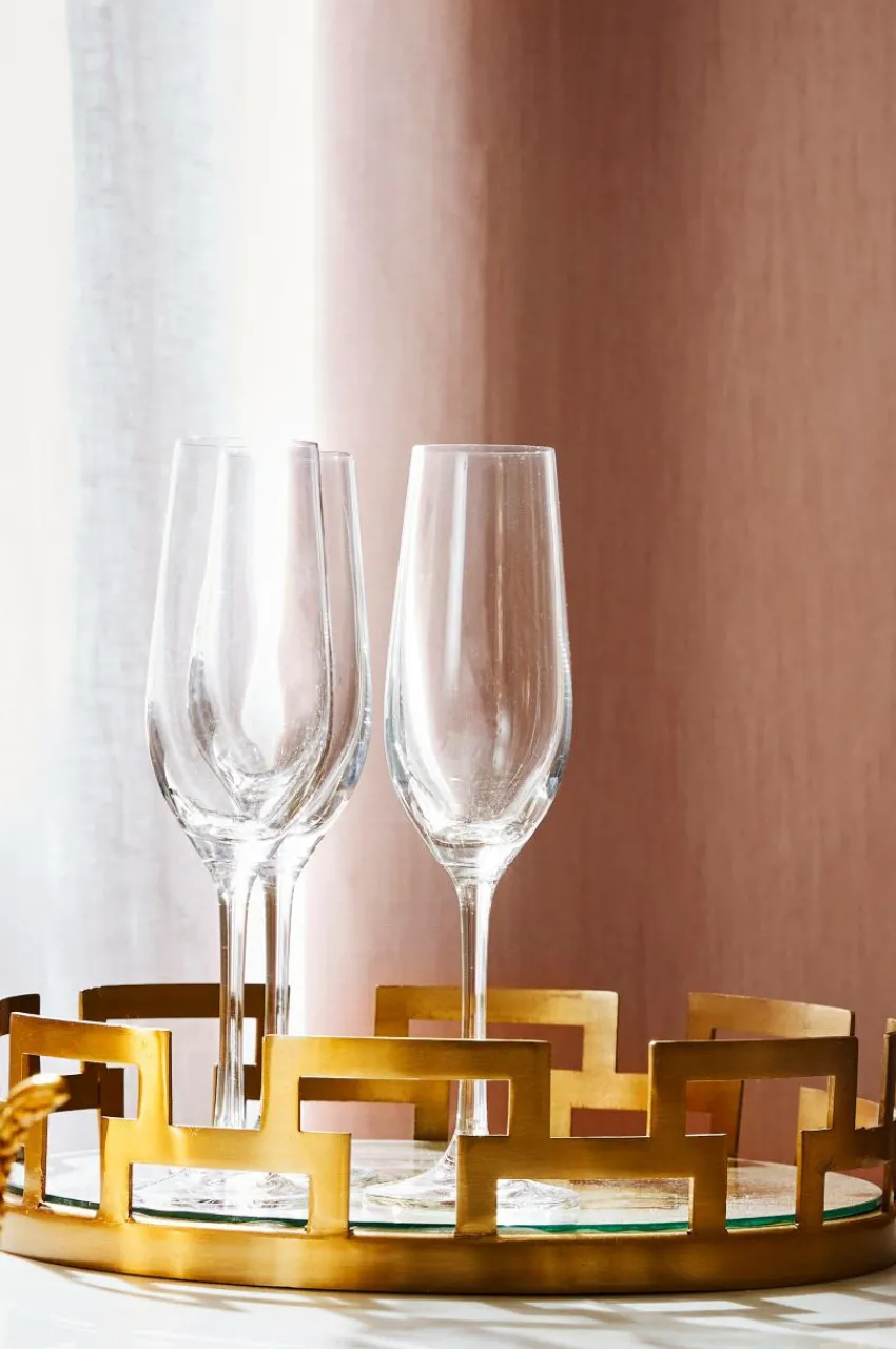 Brickor & Serveringsfat|Jotex MALLIS Bricka - Liten ø 30,5 Cm Guld