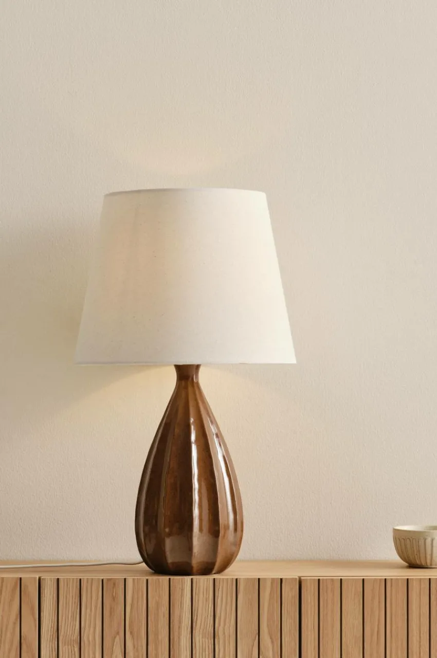 Bordslampor|Jotex MALVA Bordslampa Brun/vit
