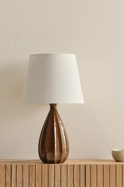 Bordslampor|Jotex MALVA Bordslampa Brun/vit