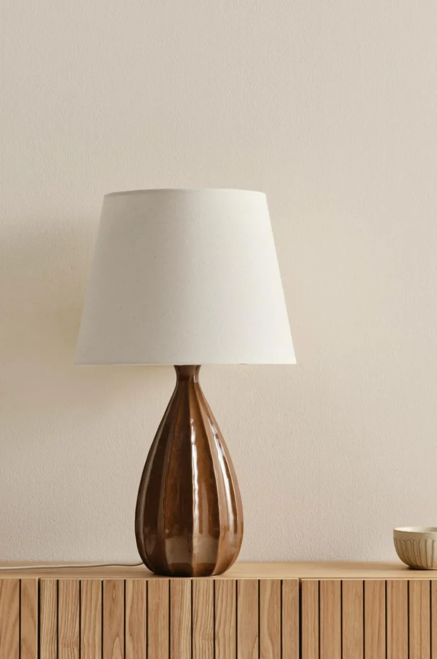 Bordslampor|Jotex MALVA Bordslampa Brun/vit
