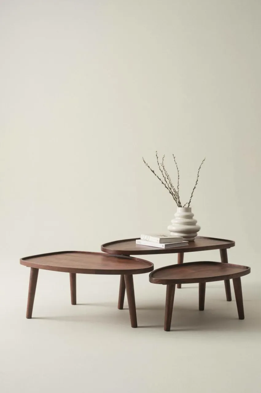 Bord|Jotex MANIAGO Soffbord 3-delar 64x95 Cm/55x84 Cm/45x68 Cm Brun